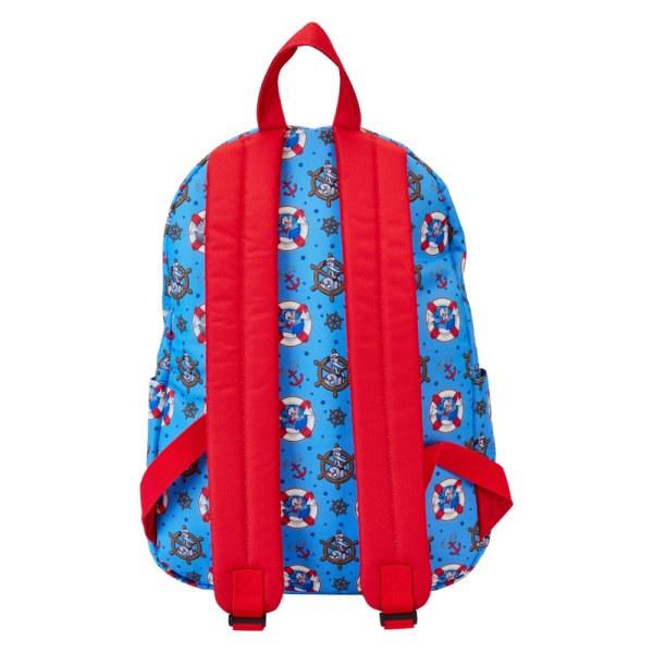 Großer Rucksack aus Nylon mit Allover-Print zum 90. Jubiläum von Donald Duck - DISNEY LOUNGEFLY
