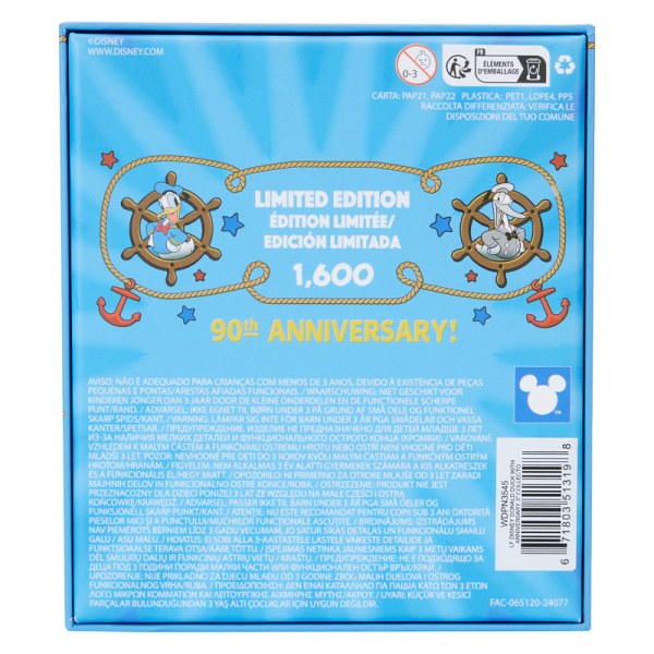 Donald Duck 90. ​​Jubiläum Lentikulär 3 Sammelbox Pin - DISNEY LOUNGEFLY
