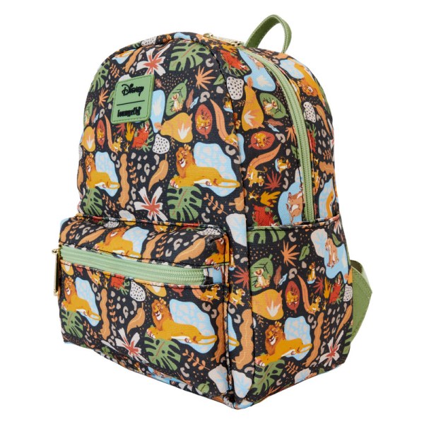 Quadratischer Mini-Rucksack aus Canvas mit Silhouette zum 30. Jubiläum Der König Der Löwen, Allover-Print - DISNEY LOUNGEFLY
