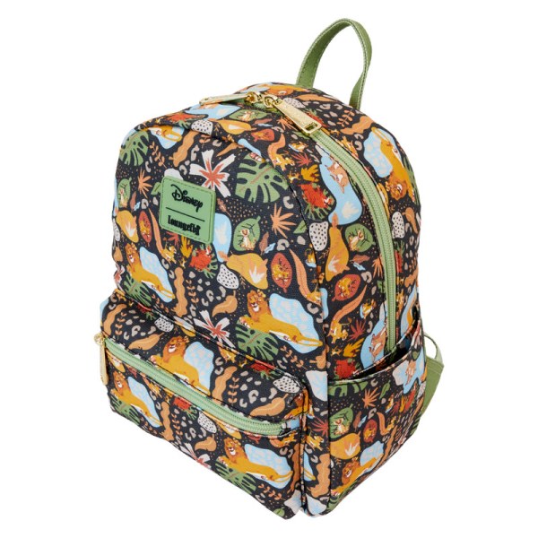 Quadratischer Mini-Rucksack aus Canvas mit Silhouette zum 30. Jubiläum Der König Der Löwen, Allover-Print - DISNEY LOUNGEFLY