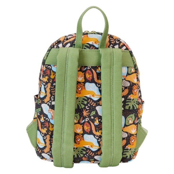 Quadratischer Mini-Rucksack aus Canvas mit Silhouette zum 30. Jubiläum Der König Der Löwen, Allover-Print - DISNEY LOUNGEFLY