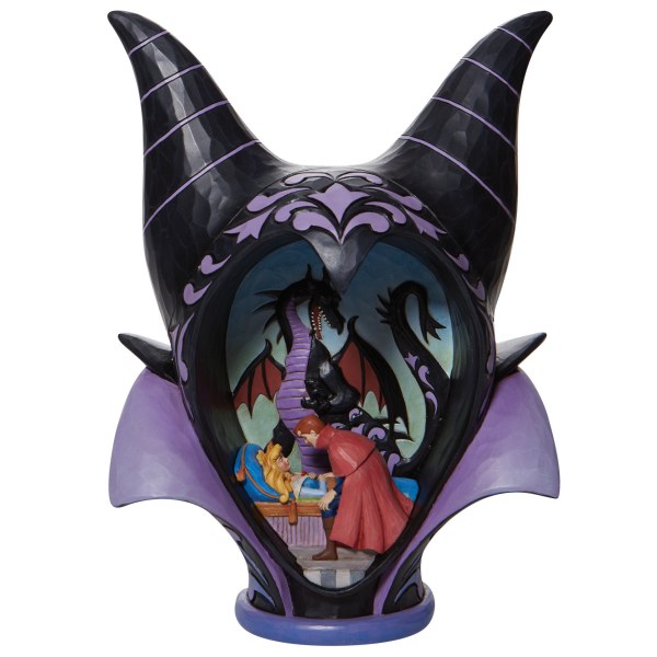 MALEFIZ -KOPFSCHMUCK DIORAMA [SIGNIERT VON JIM SHORE] - DISNEY TRADITIONS