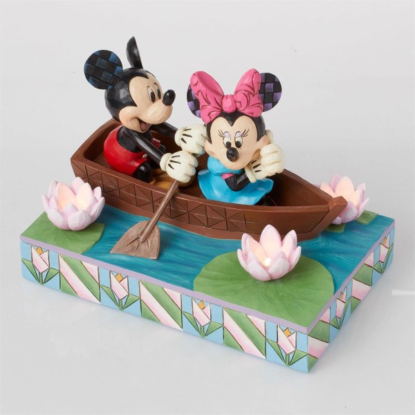 Mickey & Minnie LED-Liebesruderboot - Disney Traditions