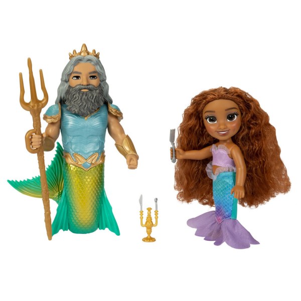 Ariel + Triton Puppe 15cm - Disney Die Kleine Meerjungfrau