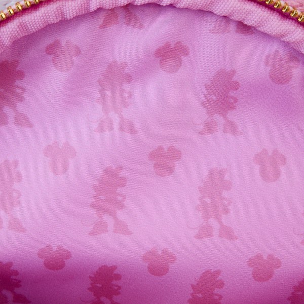 Wandelbarer Mini-Rucksack und Umhängetasche mit gewebter Minnie-Textur – DISNEY LOUNGEFLY