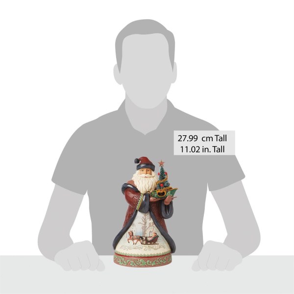 Weihnachtsmann Figur Weihnachtsbaum Schlitten - JIM SHORE HEARTWOOD CREEK