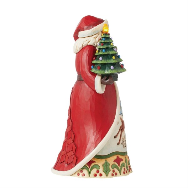 Beleuchteter Weihnachtsbaum mit Weihnachtsmannfigur - JIM SHORE HEARTWOOD CREEK