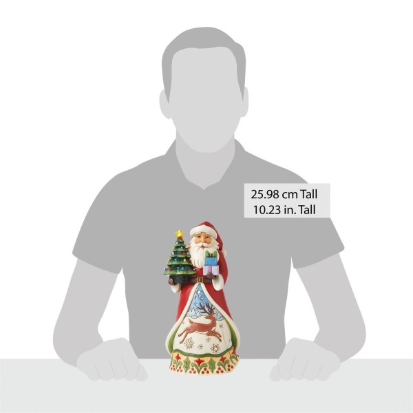 Beleuchteter Weihnachtsbaum mit Weihnachtsmannfigur - JIM SHORE HEARTWOOD CREEK