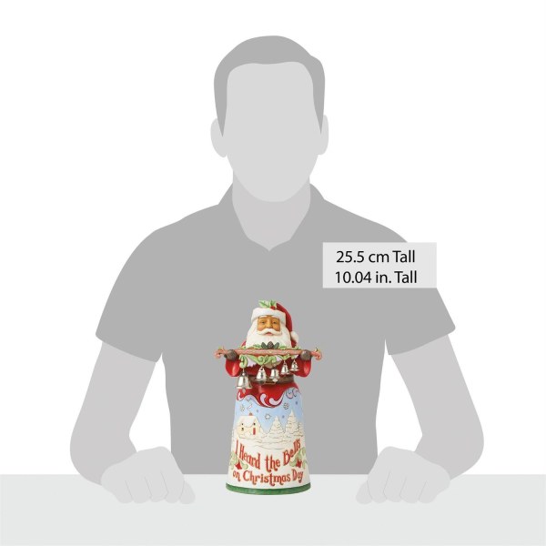 Weihnachtsmannfigur „Heard The Bells“ – JIM SHORE HEARTWOOD CREEK
