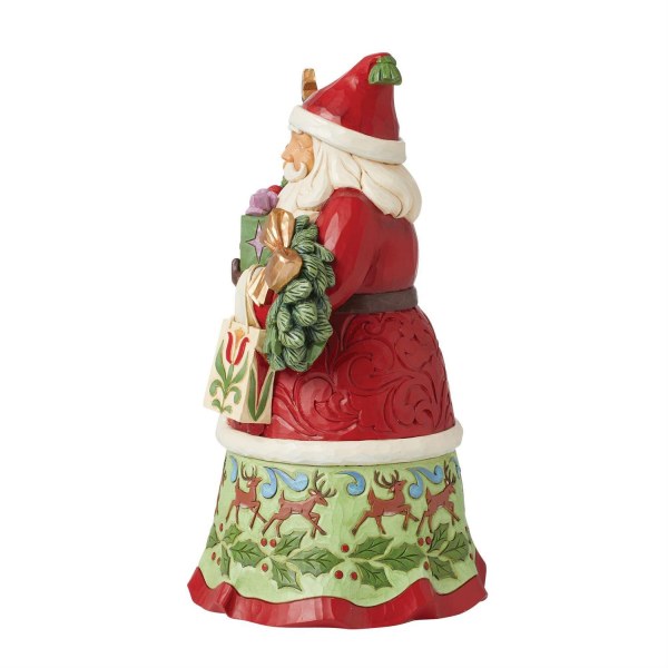 Figur Weihnachtsmann mit Tasche - JIM SHORE HEARTWOOD CREEK