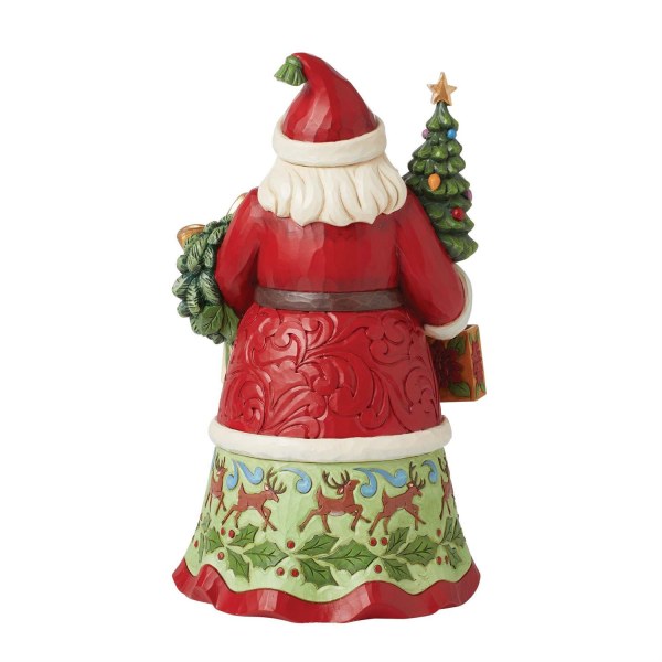 Figur Weihnachtsmann mit Tasche - JIM SHORE HEARTWOOD CREEK