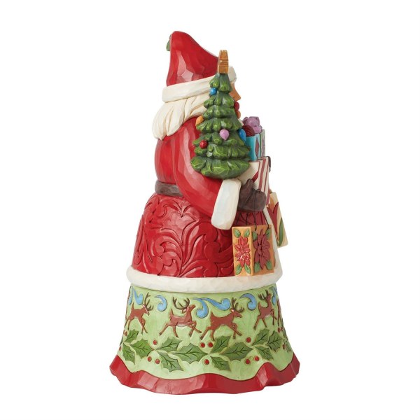 Figur Weihnachtsmann mit Tasche - JIM SHORE HEARTWOOD CREEK