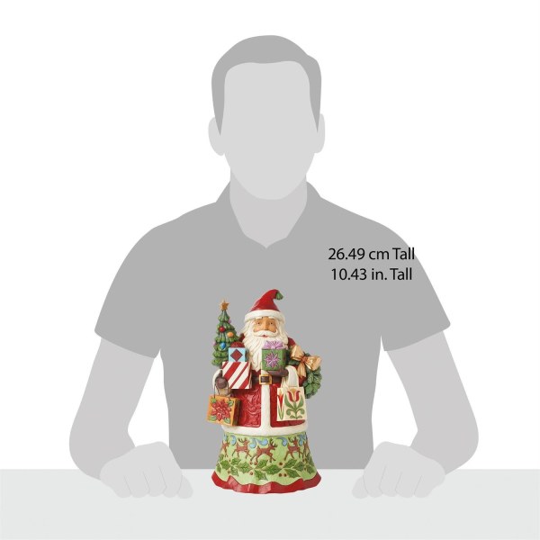 Figur Weihnachtsmann mit Tasche - JIM SHORE HEARTWOOD CREEK