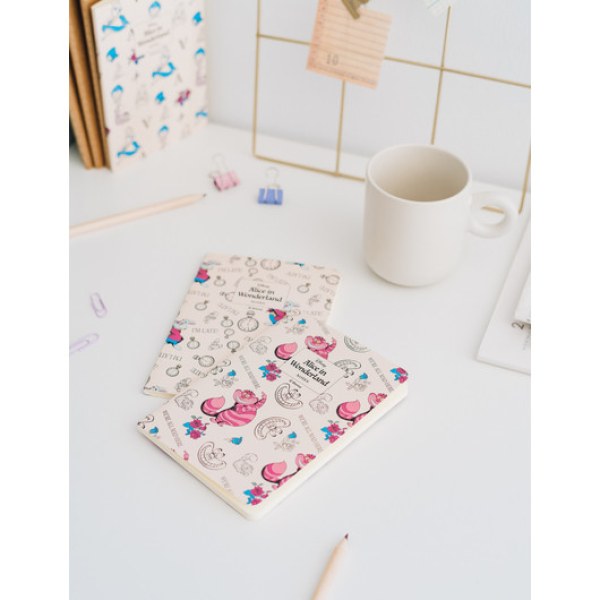 PACK 3 A6 NOTIZBÜCHER - DISNEY ALICE IM WUNDERLAND