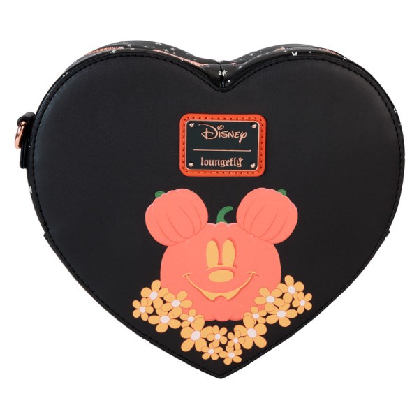 Umhängetasche mit leuchtendem Mickey- und Minnie-Geistermotiv und Herzmotiv - DISNEY LOUNGEFLY