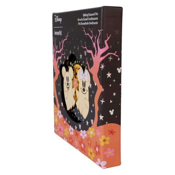 Mickey & Minnie Floral Ghost Glow Sammelbox Schiebenadel - DISNEY LOUNGEFLY