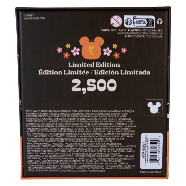 Mickey & Minnie Floral Ghost Glow Sammelbox Schiebenadel - DISNEY LOUNGEFLY