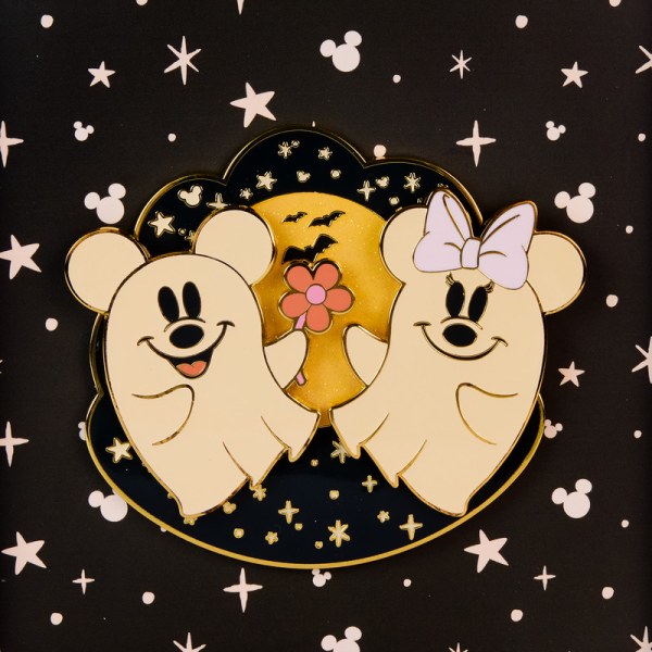 Mickey & Minnie Floral Ghost Glow Sammelbox Schiebenadel - DISNEY LOUNGEFLY