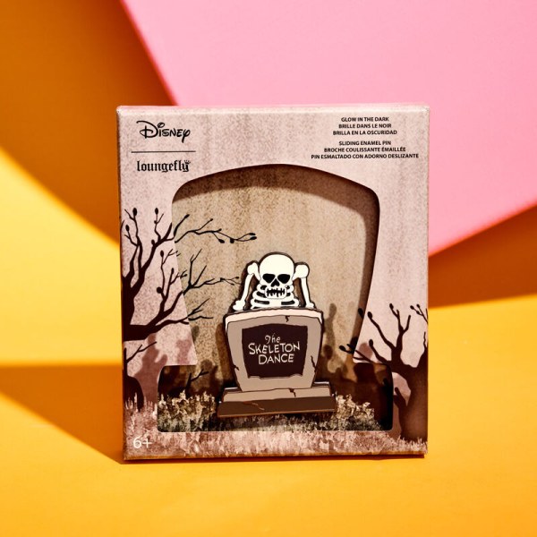Der Skeletttanz - leuchtende Sammelbox mit Schiebenadel zum 95. Jubiläum - DISNEY LOUNGEFLY