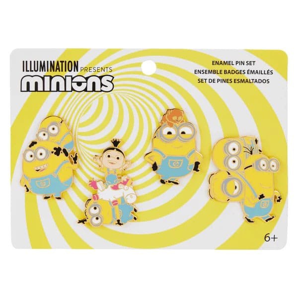 Pin-Set mit 4 anstecker, verschiedene Motive - Loungefly Despicable Me