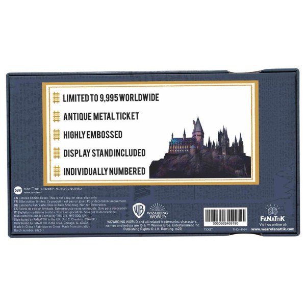 Hogwarts-Zugfahrkarte in limitierter Auflage - Harry Potter
