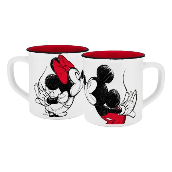 Tasse Mickey Kiss Sketch Rot - Disney Mickey & Minnie