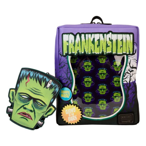 Mini-Rucksack Frankenstein Neonmaske - Loungefly Universal Monsters