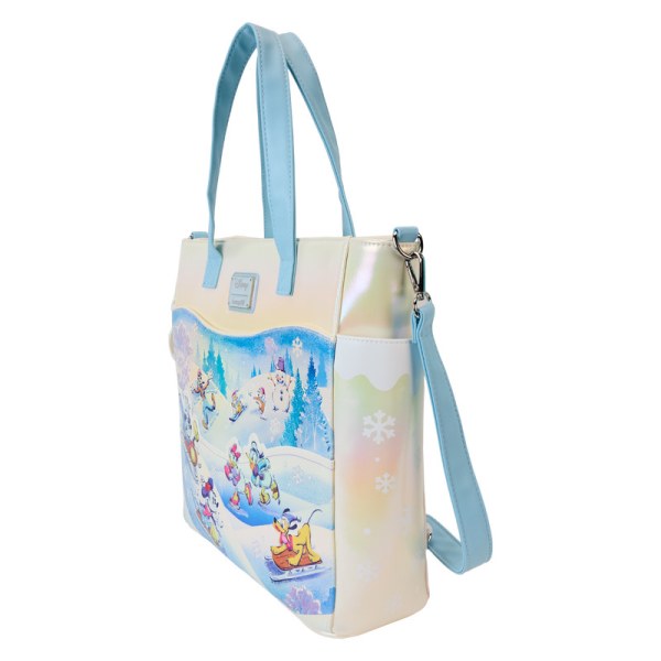 Wandelbarer Rucksack und Tragetasche „Mickey & Friends Winter Wonderland Scene“ – DISNEY LOUNGEFLY