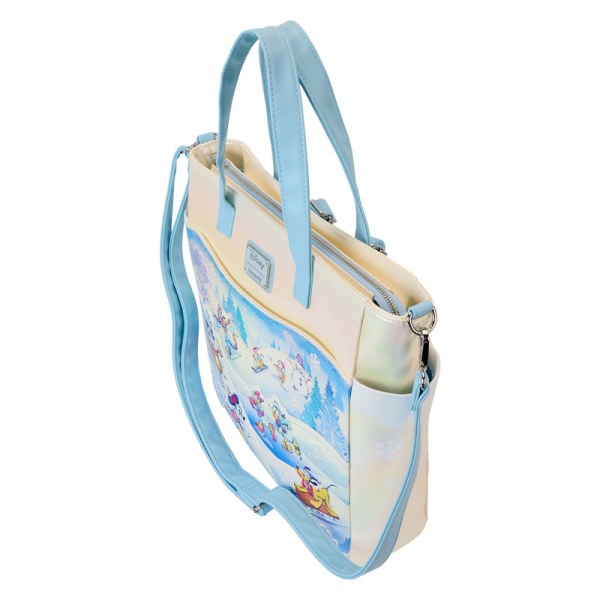 Wandelbarer Rucksack und Tragetasche „Mickey & Friends Winter Wonderland Scene“ – DISNEY LOUNGEFLY