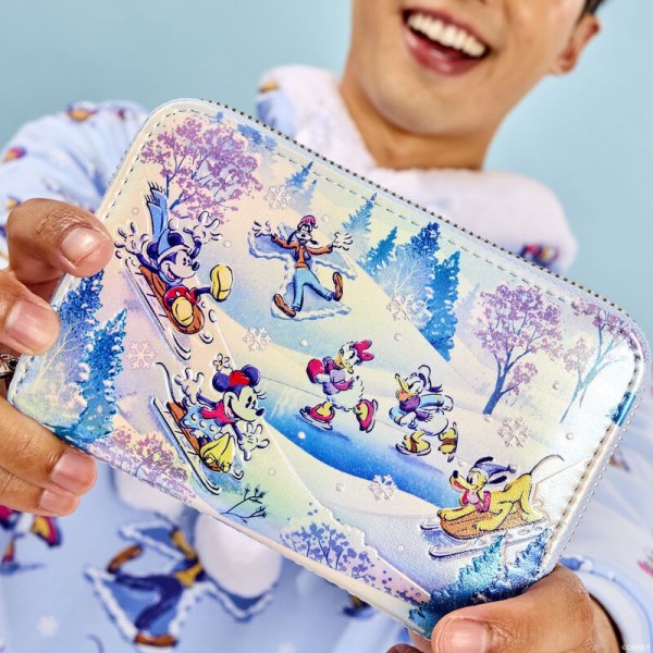 Geldbörse mit Winterwunderland-Szene von Mickey & Friends - DISNEY LOUNGEFLY
