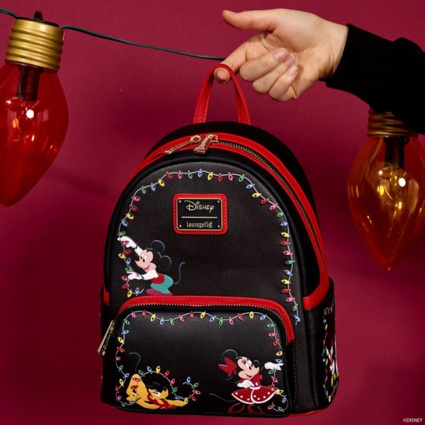 Mickey & Friends Weihnachten - Mini-Rucksack mit Beleuchtung - DISNEY LOUNGEFLY