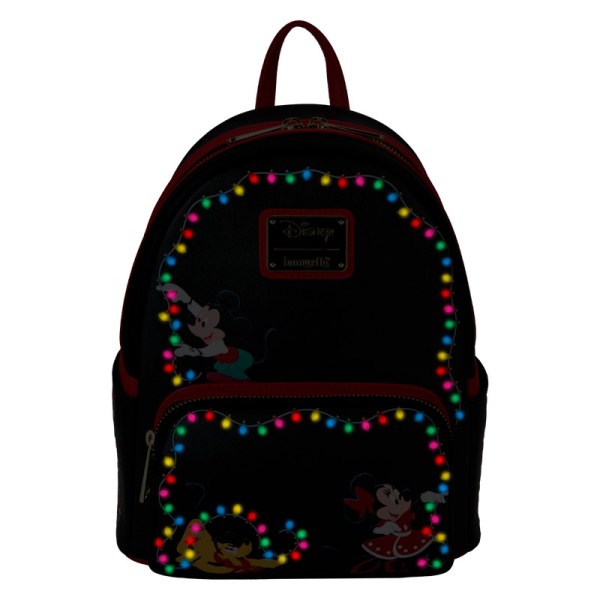 Mickey & Friends Weihnachten - Mini-Rucksack mit Beleuchtung - DISNEY LOUNGEFLY