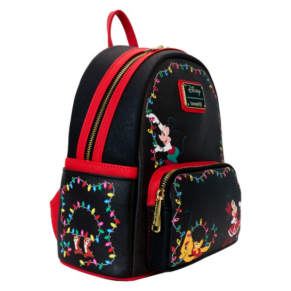 Mickey & Friends Weihnachten - Mini-Rucksack mit Beleuchtung - DISNEY LOUNGEFLY