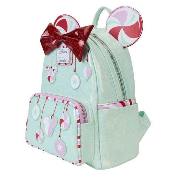 Minnie Holiday Peppermint Ornaments Mini-Rucksack - DISNEY LOUNGEFLY