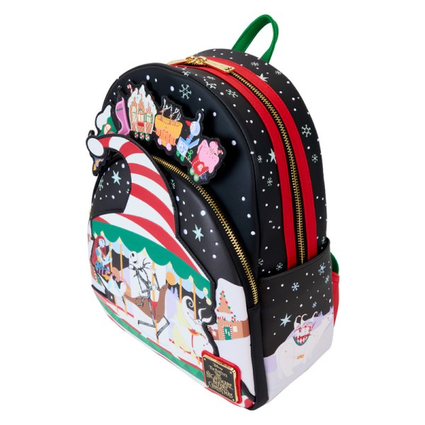 Mini-Rucksack „Candy Cane Carousel Glow“ – DISNEY LOUNGEFLY Der Nightmare Before Christmas