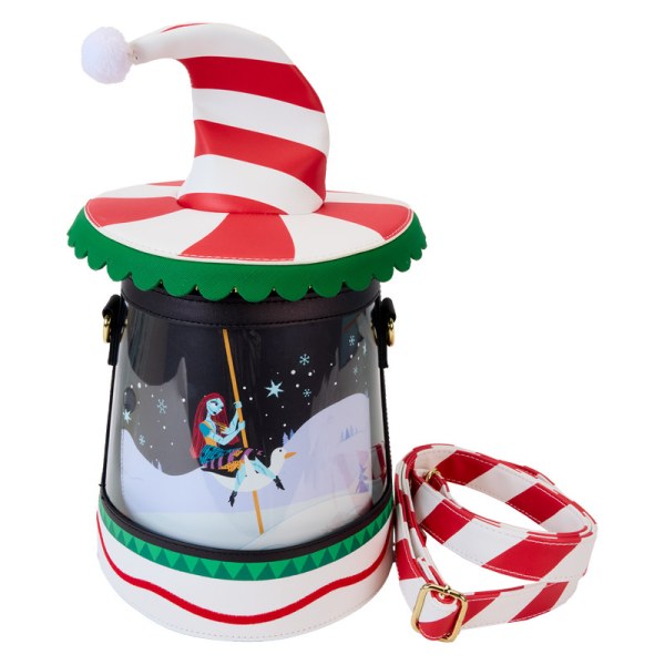 Umhängetasche mit Zuckerstangen- Umhängetasche und drehender Figur - DISNEY LOUNGEFLY The Nightmare Before Christmas