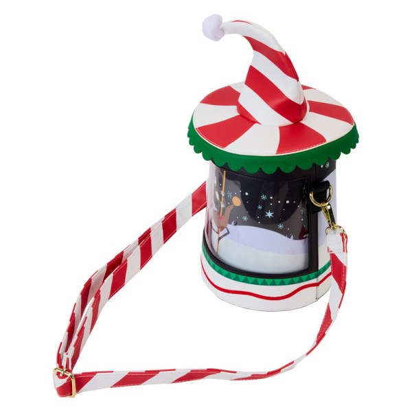 Umhängetasche mit Zuckerstangen- Umhängetasche und drehender Figur - DISNEY LOUNGEFLY The Nightmare Before Christmas