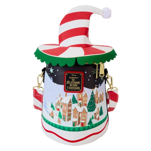 Umhängetasche mit Zuckerstangen- Umhängetasche und drehender Figur - DISNEY LOUNGEFLY The Nightmare Before Christmas