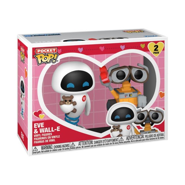 Wall-E-Paket 2 Pocket POP-Figuren! Vinyl Valentines 4 cm