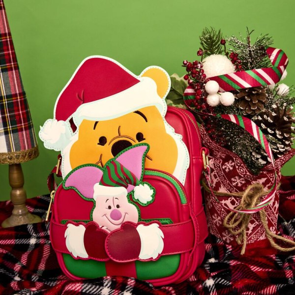 Santa Winnie & Ferkel Cosplay Umhängetasche mit Münzbeutel - DISNEY LOUNGEFLY Winnie Puuh
