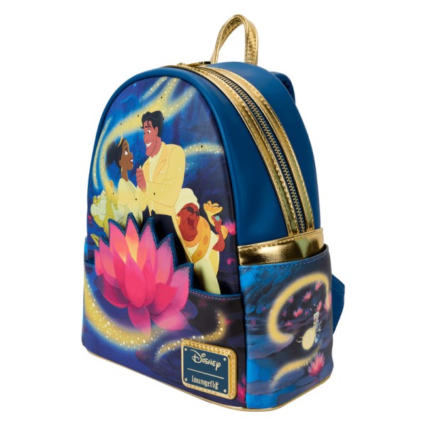 Tiana & Prinz Naveen leuchtender Mini-Rucksack – DISNEY LOUNGEFLY „Küss den Frosch“ zum 15. Jahrestag