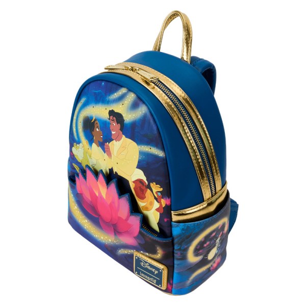 Tiana & Prinz Naveen leuchtender Mini-Rucksack – DISNEY LOUNGEFLY „Küss den Frosch“ zum 15. Jahrestag
