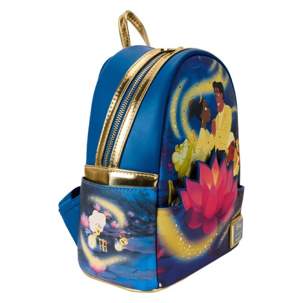 Tiana & Prinz Naveen leuchtender Mini-Rucksack – DISNEY LOUNGEFLY „Küss den Frosch“ zum 15. Jahrestag