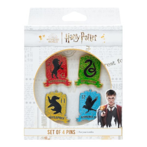 SET MIT 4 HOGWARTS-HAUSANSTECKER - HARRY POTTER
