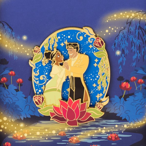 Tiana & Naveen leuchtende Sammelbox-Anstecknadel - DISNEY LOUNGEFLY Die Prinzessin und der Frosch zum 15. Jahrestag