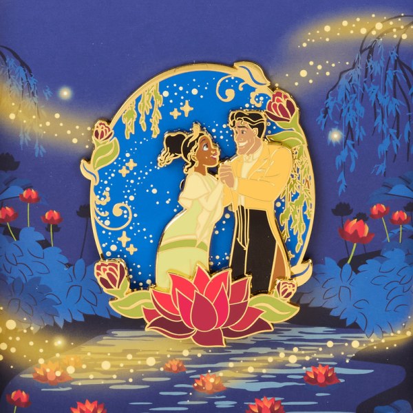 Tiana & Naveen leuchtende Sammelbox-Anstecknadel - DISNEY LOUNGEFLY Die Prinzessin und der Frosch zum 15. Jahrestag