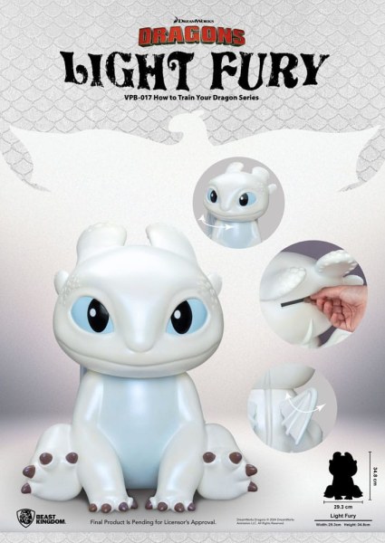 Drachen Spardose Funktionsfigur Light Fury 35 cm