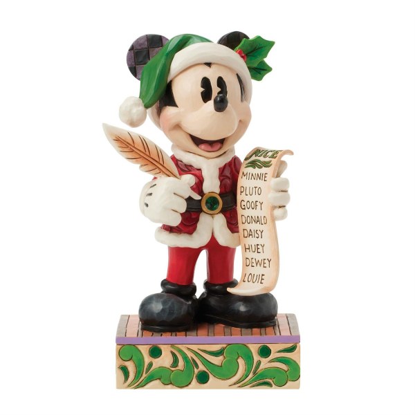 Weihnachtsmann Mickey mit Liste - Disney Traditions
