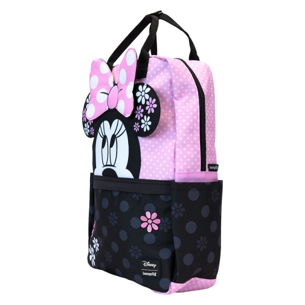 Minnie Maus Nylon-Rucksack mit Blumenmuster „Rock The Dots“ - DISNEY LOUNGEFLY