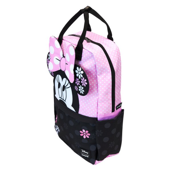 Minnie Maus Nylon-Rucksack mit Blumenmuster „Rock The Dots“ - DISNEY LOUNGEFLY